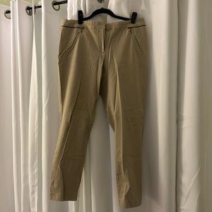 Ankle length khaki pants. Soft comfortable fabric.